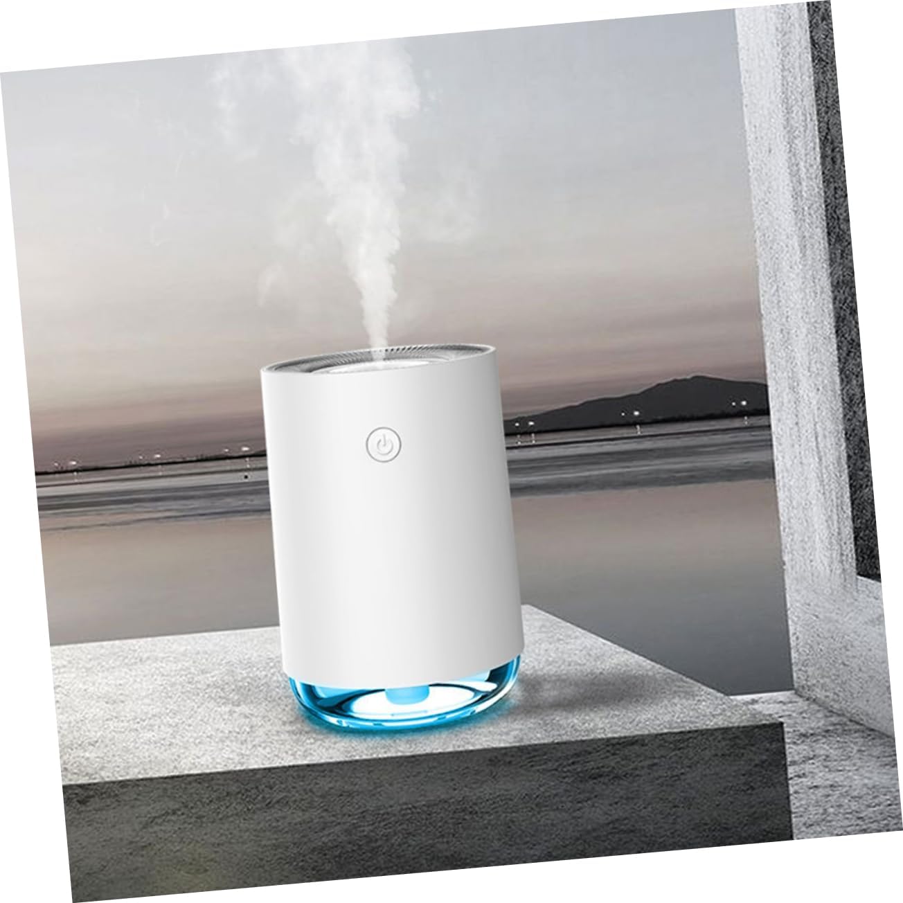 COMNESTBI Mini USB Aroma Humidifier Portable Diffuser for Home Office Car White Essential Oil Compatible Creates Relaxing Aromatherapy for Skin Air Quality