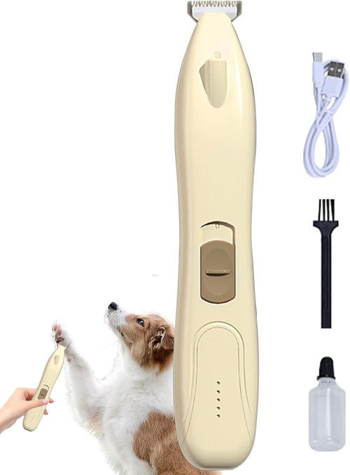 Dog Paw Trimmer For Grooming - Cordless Rechargeable Dog Paw Shaver,Low-Noise Cordless Feet Shaver Shedding Brush Gentle Rechargeable For Kitten Grooming Knotted