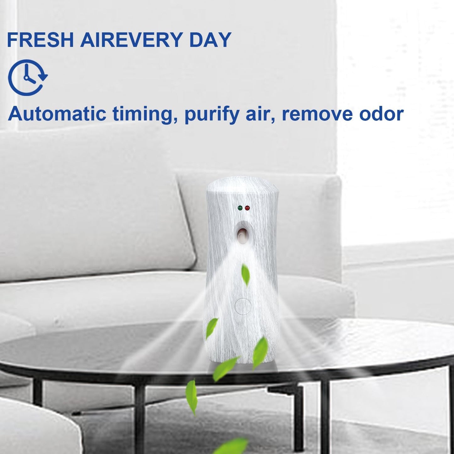 Automatic Air Freshener Spray Dispenser (2-Pack), Free Standing or Wall Mounted Adjustable Aromatherapy Machines for Home, Indoor, Bathrooms, Offices, Hotels and Commercial Places (BHW-01)