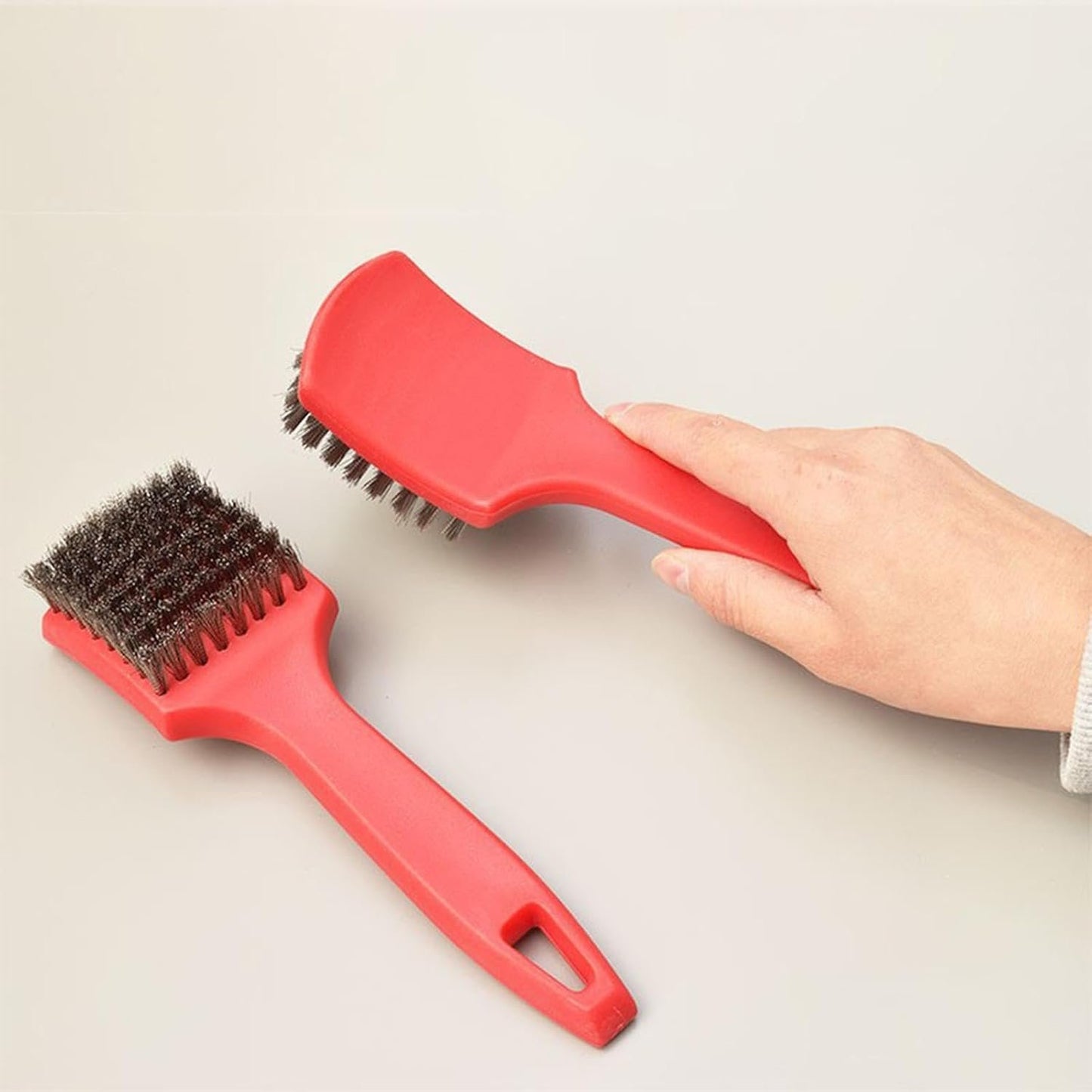Car Wash Brush, Long Handled Car Wash Brush, Steel Wire Tire Cleaner Brush, Professional Car Detailing Wheel Brush, Car Detailing Brush for Upholstery and Rims, Heavy-Duty Brush for Tire Cleaning