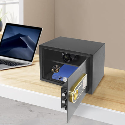 30L Safe Box with Smart Lighting, Small Value Safe with Digital Keyboard for Dormitory, Hotel, Office, Cash, Documents, Jewelry