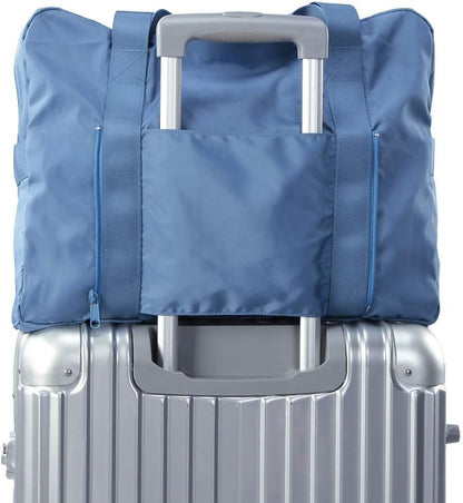 Foldable Travel Duffel Bag, Sports Duffels Gym Bag, Sports Shoulder Handbag, Lightweight Duffle Bags for Women & Men, Outdoor Vacation Weekend Bag by VanFn P.Travel Series (Blue)
