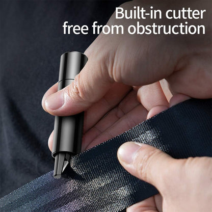 ACEBON Car Safety Hammer Window Glass Breaker and Seat Belt Cutter Emergency Escape Tool 2024 (Black)