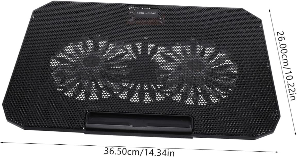 TEHAUX 1Pc Laptop Radiator Cooling Stand for Laptops Black USB Powered with Silent Fan Portable Notebook Cooler for Efficient Heat Dissipation