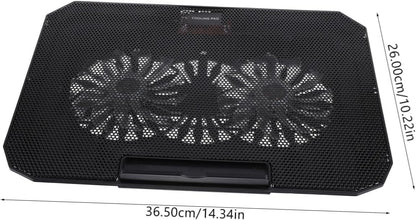 TEHAUX 1Pc Laptop Radiator Cooling Stand for Laptops Black USB Powered with Silent Fan Portable Notebook Cooler for Efficient Heat Dissipation