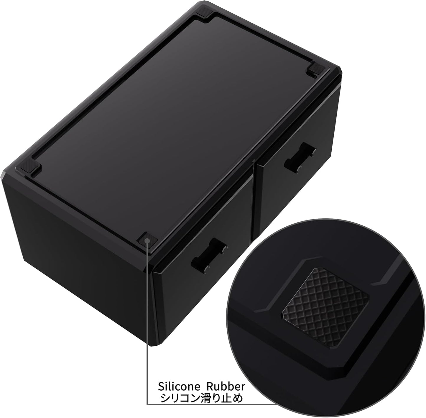 Readaeer Makeup Cosmetic Organizer Storage Drawers Display Boxes Case with 12 Drawers (Black)