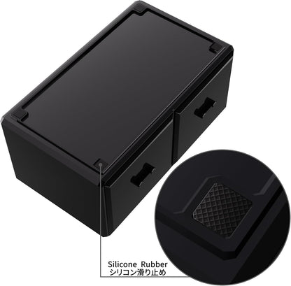 Readaeer Makeup Cosmetic Organizer Storage Drawers Display Boxes Case with 12 Drawers (Black)