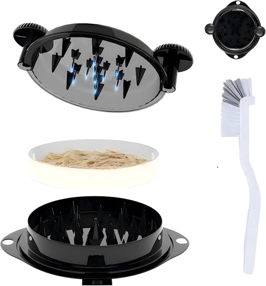 Chicken Shredder Tool Twist Pro - Large Meat Shredder for Chicken Breast, Pulled Pork, Beef with Upgraded Stainless Steel Spikes Wall Mounted Design BPA-Free Kitchen Essentials Gadgets (Black/Black) Brand: TAREG