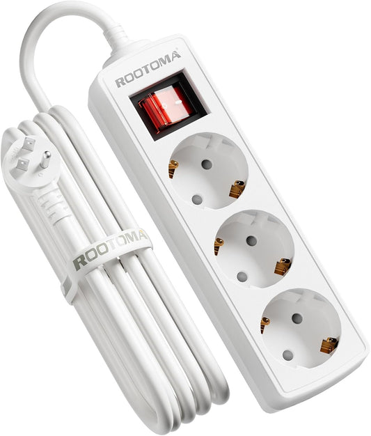 Adapter Europe to Canada, Adaptateur Prise Europe Canada, 3 AC Outlets for European Electronic Devices, Travel from France, Italy, Spain, Germany,13A/3250W