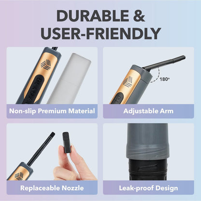 BLAUX Portable Travel Bidet - 5.75 Ounce Rechargeable Portable Electric Sprayer for Women and Men | Leak-proof High Pressure Bidets | Toiletries on the Move, Fundam