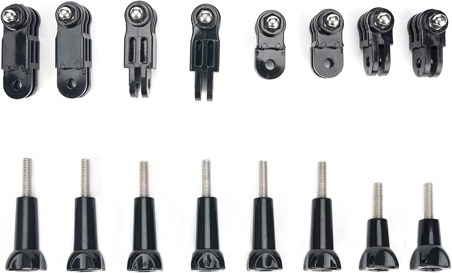 16 Pieces Adjustable Swivel Action Camera Accessories Attachment for GoPro Hero 10, 9, 8, 7, 6, 5, Xiaomi, Fusion, DJI OSMO, SJCAM, GoPro Pole Mount Motorcycle Helmet