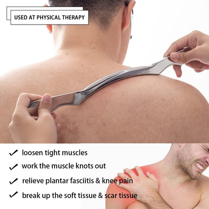 Allshow Gua Sha Scraping Massage Tool, REALLYGOOD IASTM Tools, Long Bar Tool for Large Muscles, Great Soft Tissue Mobilization Tool, 13.5 inch Long (A)