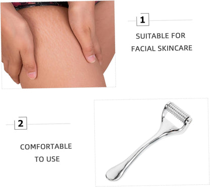 Generico 1pc Beauty Device Wrinkle Remover Walker Massager Zinc Alloy Facial Skin Care Cleanser for Skin Care Silver