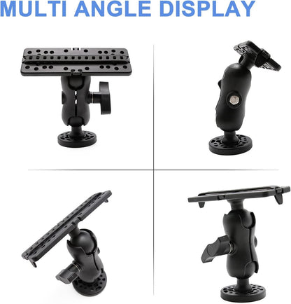 MDEOOSKY Fish Finder Mount Base, Bracket, Mounting Plate - Medium Arm Marine Electronic Mount, Adjustable Rack Replacement for Garmin GPSMAP Striker 5 Plus 5cv