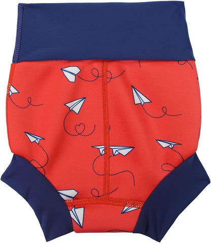 Splash About Happy Nappy Swim Diaper Paper Planes Red, 12-24 Months