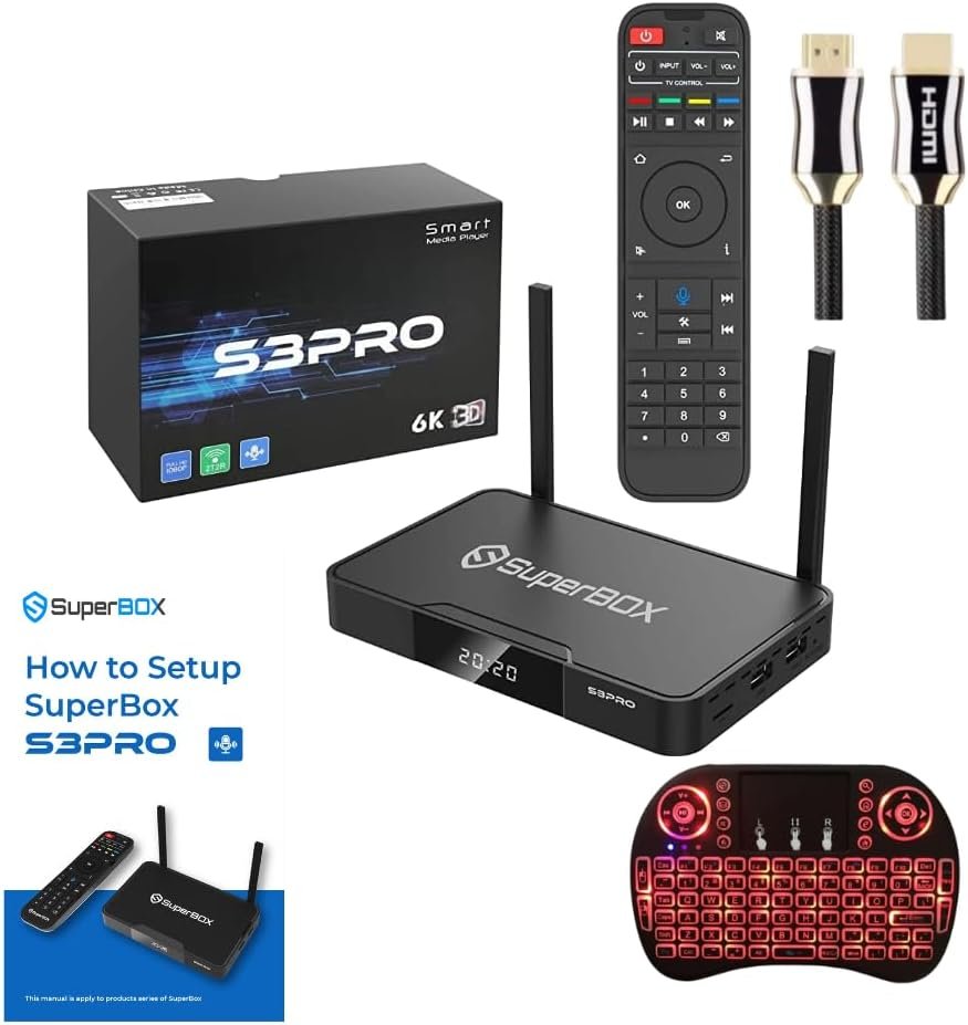 S3 Pro New Model 2022 Android 9 TV Box 2GB+32GB Wi-Fi with Voice Remote Control