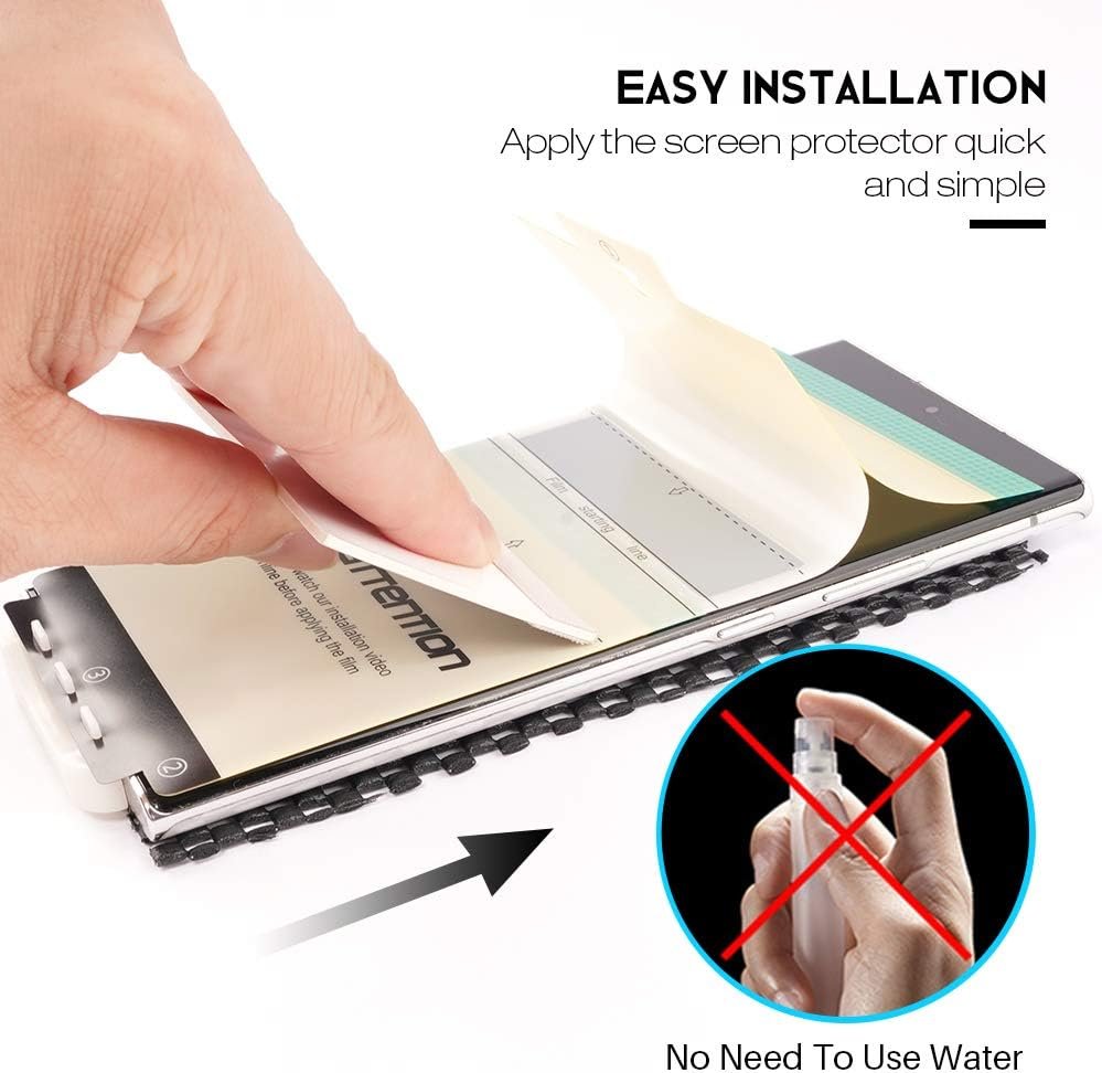 LK 3 Pack Screen Protector for Samsung Galaxy S21 Ultra, Self-Healing TPU Film, Anti-Scratch, No Bubble, Touch Sensitive, Support In-Display Fingerprint Scanner, Alignment Tool Included