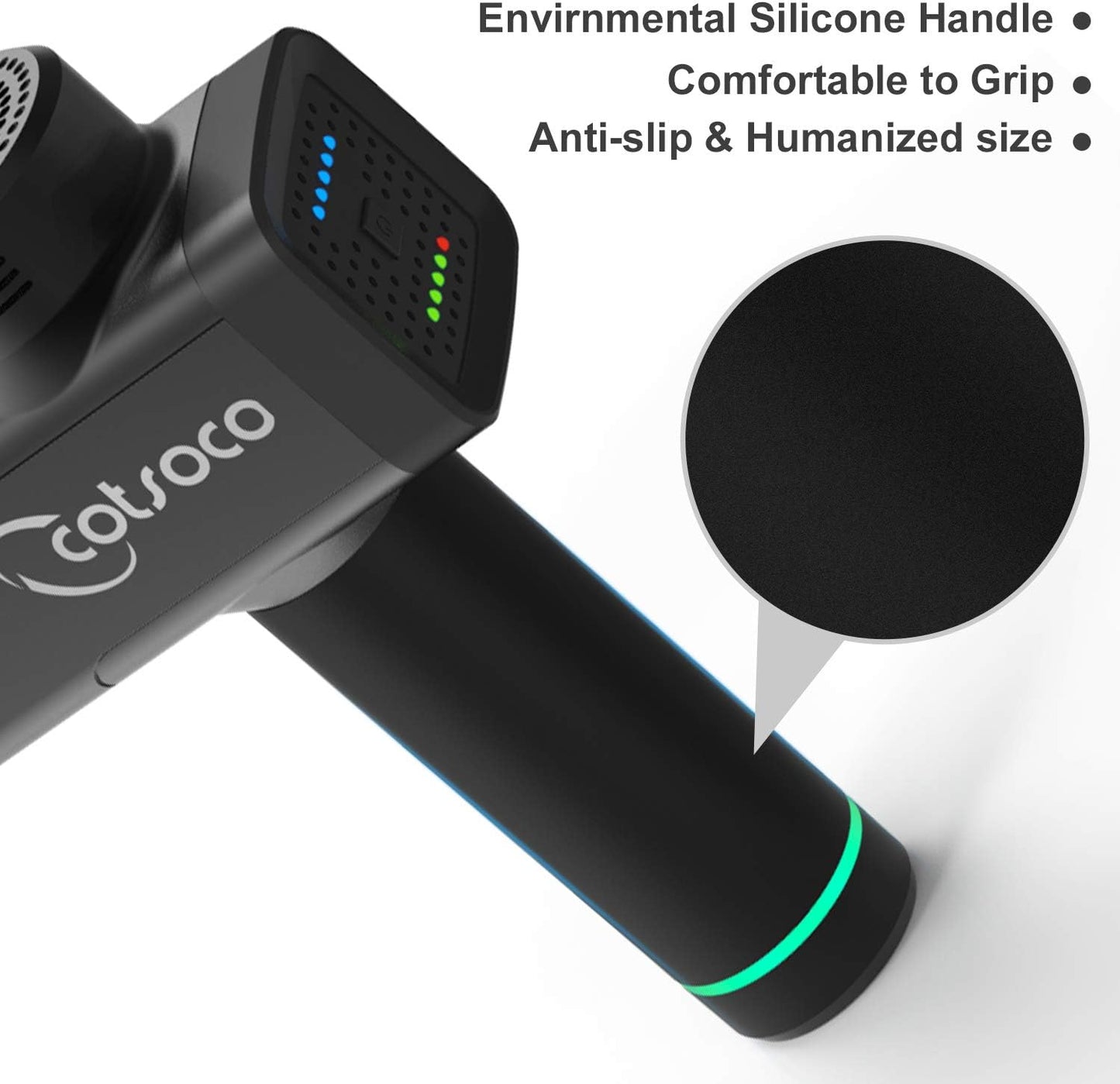 Massage Gun, Muscle Percussion Massager, 4 Massage Heads and 5 Speed, Silent Massager, Christmas Gift for Your Family