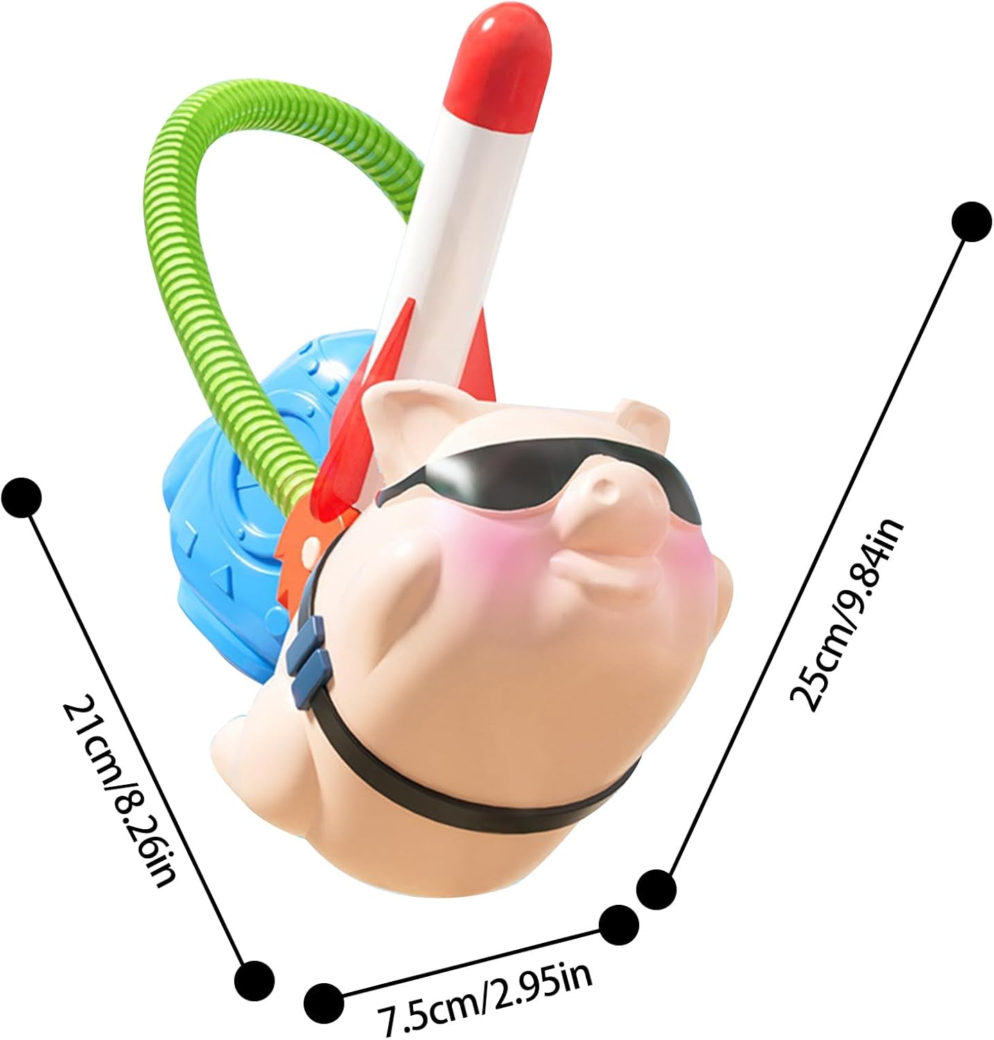 ccuzs Toy Rocket for Kids, Foam Rocket Set, Outdoor Play Toy, Fun Launching Games, Birthdays, Christmas, New Year, Easter, And Anniversaries, 9.84x8.27x2.95in