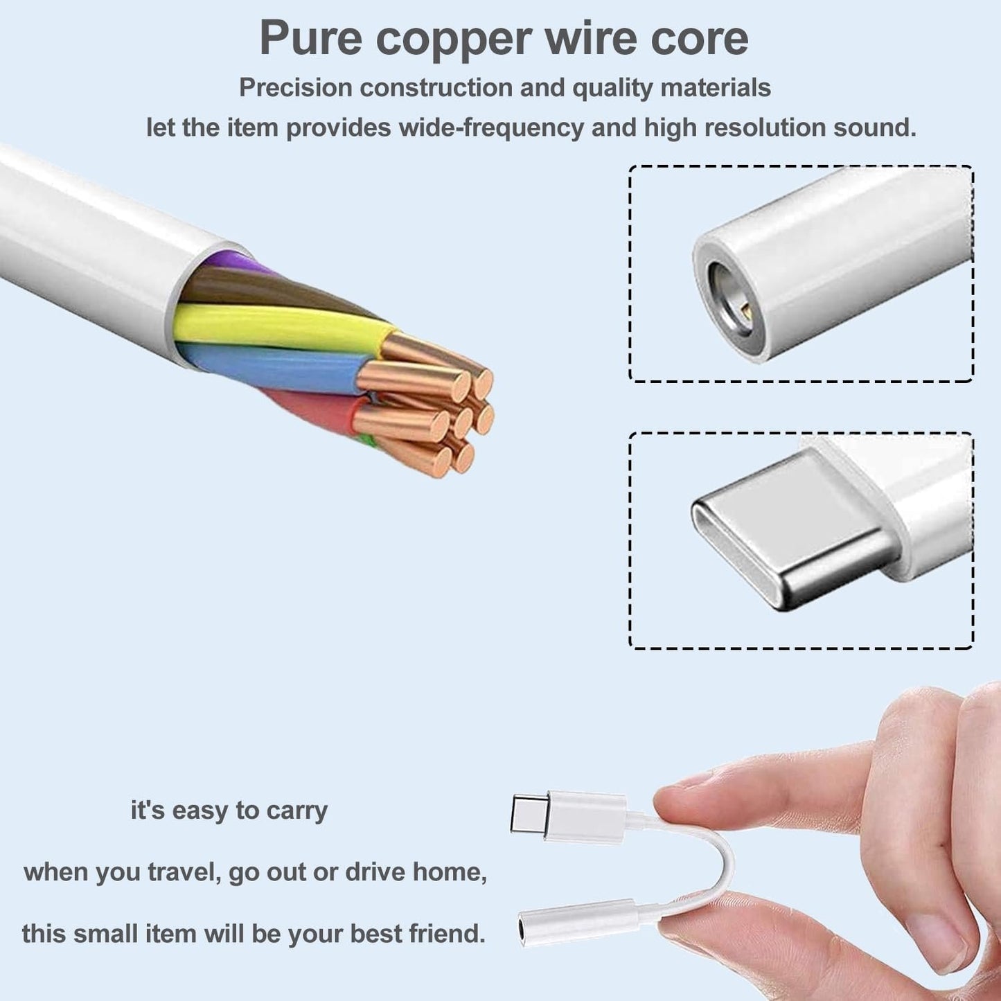 USB C to 3.5mm Headphone Jack Adapter for iPhone 16/16 Pro/15/15 Pro/Pro Max/Plus,2 Pack Type C to Aux Audio Dongle Cable Compatible with iPhone/Pad,Galaxy S23/S22/S21/Ultra Note,Pixel/OnePlus/MacBook