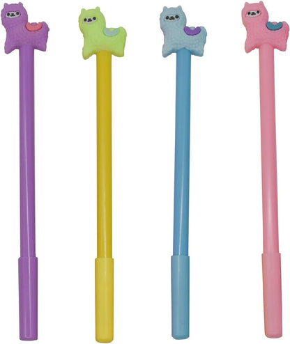 Maydahui 12PCS Alpaca Gel Pen Cartoon Sheep Llama Animal Pens Cute Colorful Writing Pen Black Ink for School Office Stationery Supplies