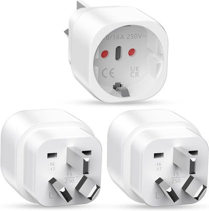 3 Travel Adapters Australia, Germany to Australia, Travel Adapter, Type I Australia, Travel Plug for Australia China, Argentina, New Zealand, Fiji