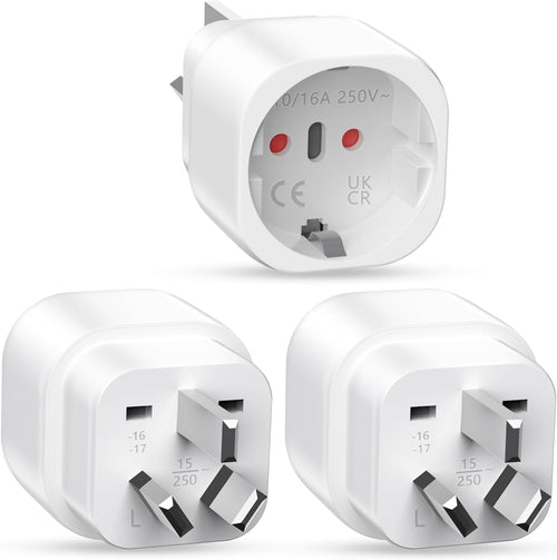 3 Travel Adapters Australia, Germany to Australia, Travel Adapter, Type I Australia, Travel Plug for Australia China, Argentina, New Zealand, Fiji