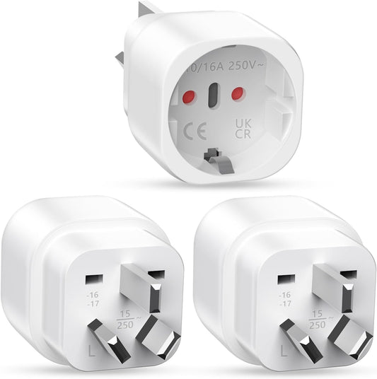 3 Travel Adapters Australia, Germany to Australia, Travel Adapter, Type I Australia, Travel Plug for Australia China, Argentina, New Zealand, Fiji