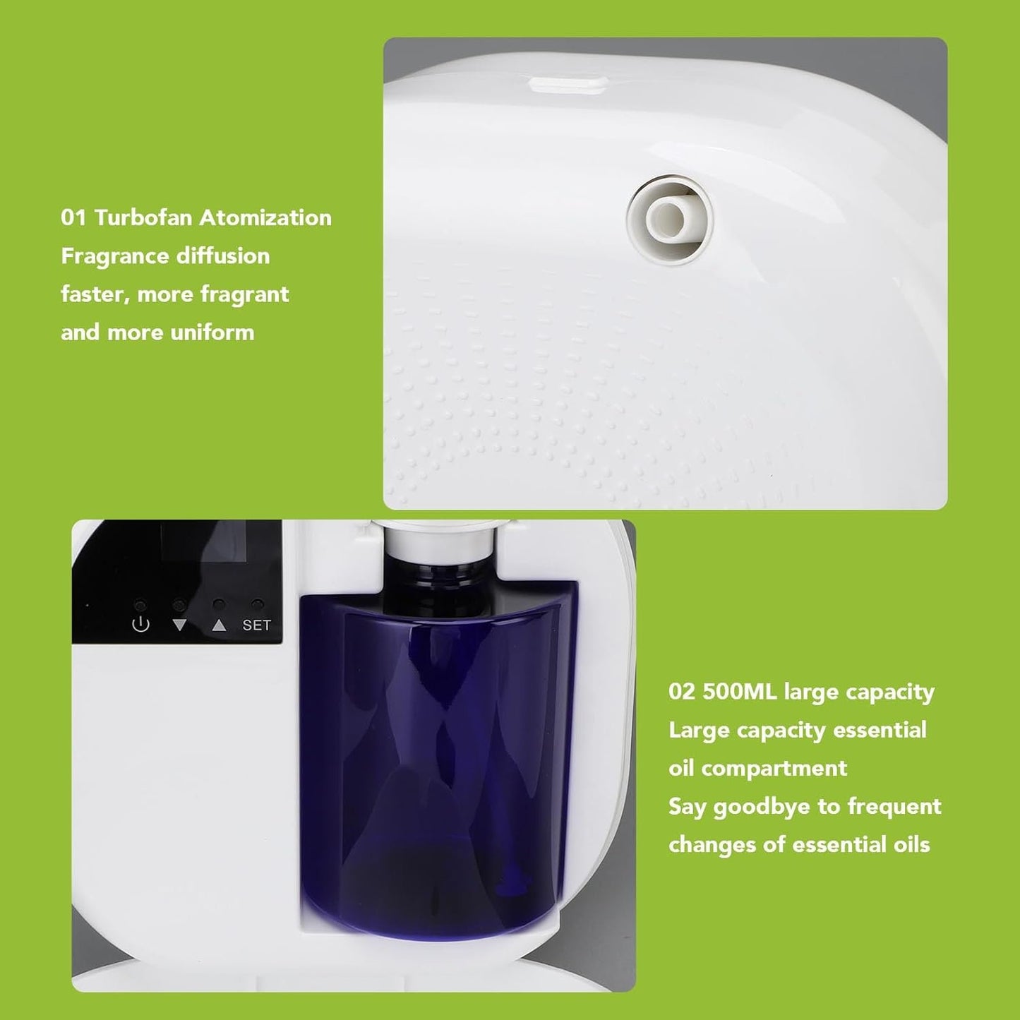 Smart Scent Air Machine, APP Control Essential Oil Diffuser, Wall Mounted Aromatherapy Scent Diffuser for Large Room, Commercial Use 500ML (US Plug 100-240V)