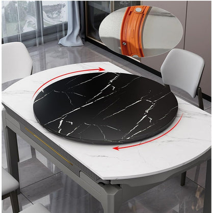 OPOLDBDMAC Wood Lazy Susan for Dining Table，28 30 36 40in Rotating Serving Tray Round Tabletop Rotating Tray，Serving Plate 360° Swivel, Heavy Duty Wooden Turntable(Golden Oak,95cm/37in)