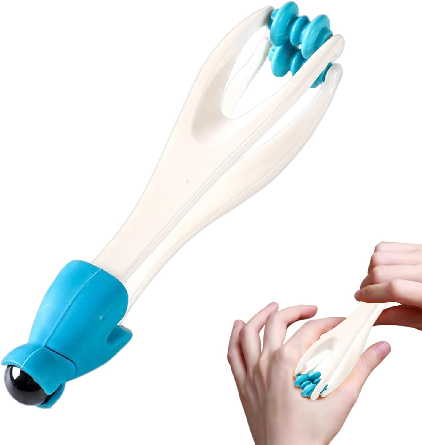 Strumento di massaggio per le dita - Massager del punto di pressione manuale con anelli a rulli in cordone | Dispositivo di rilassamento delle dita della terapia a mano portatile per recupero muscolar