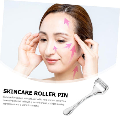 MOTHNUR 1Pc Skin Care Pin Walker Beauty Device Wrinkle Removal Zinc Alloy Cleanser Facial Skin Care Massager Silver