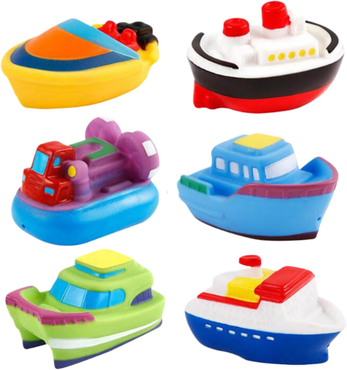 Boat Bath Toys, Swimming Water Plaything Set, 6 pezzi Toddler Bathing Supplies for Boys, Girls, Pool Entertainment Tool, Play Accessory 11.7 inch