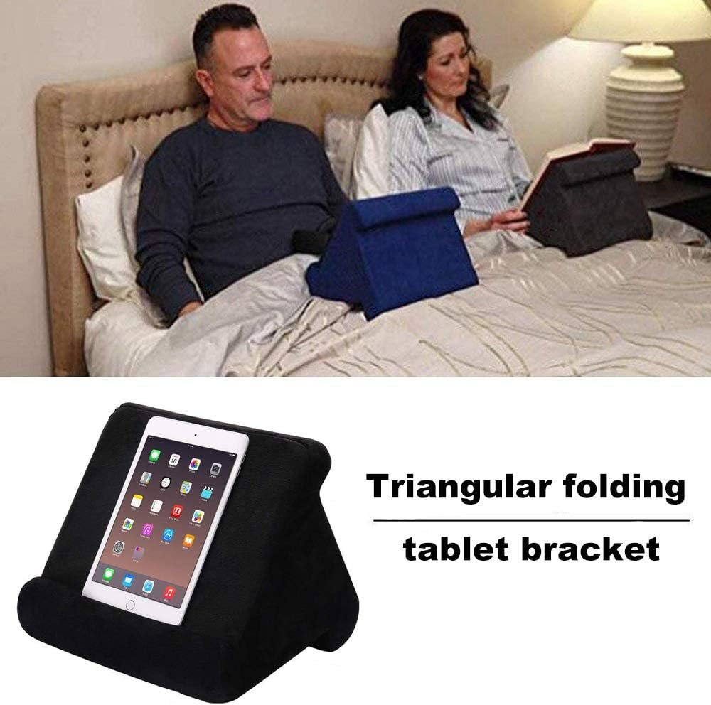 FANIER Multi-Angle Tablet Support Cushion, Universal Sponge Tablet Holder, Compatible with Tablets, iPads, Electronic Book Readers, Smartphones, Magazines (Sea Blue)