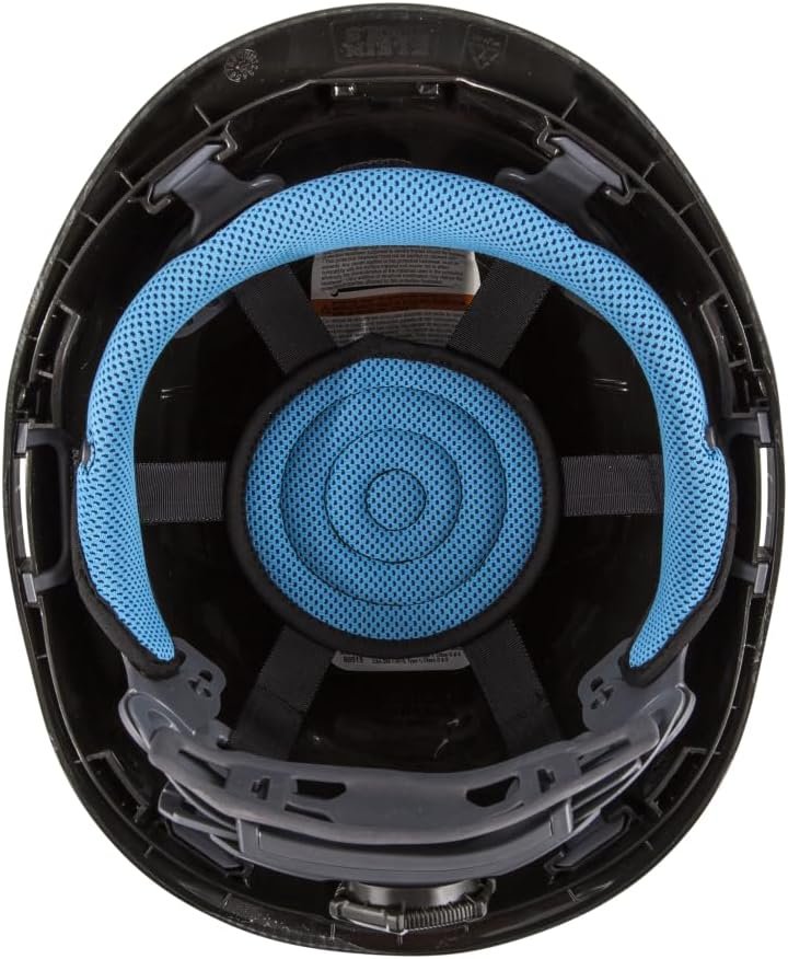 Klein Tools 60517 Safety Helmet, Vented Class C with Rechargeable Lamp and Chin Strap, Premium KARBN Pattern, Adjustable Vents