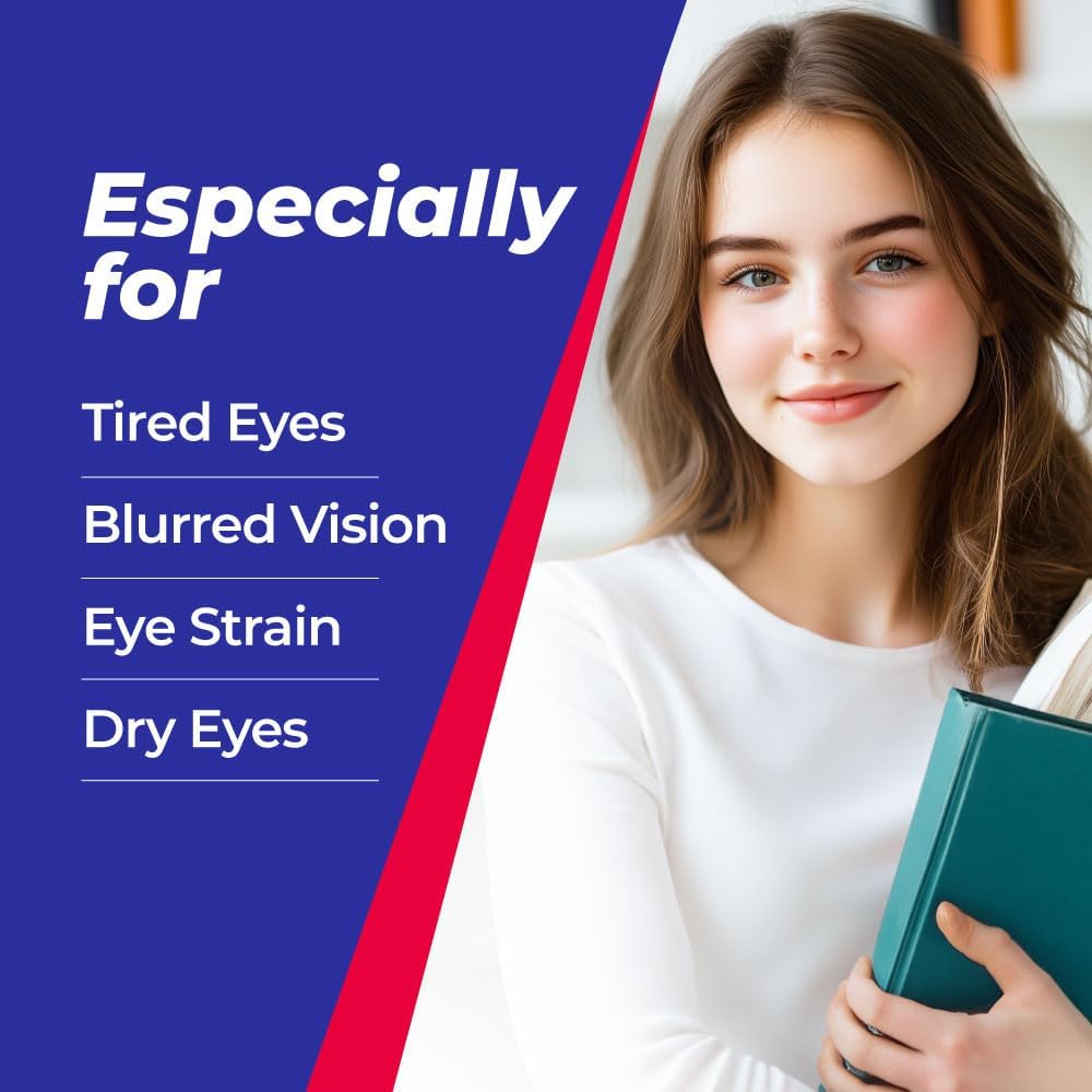 AFC Japan Diamond Vision PRO – Improved, Up-Sized Formula - Lutein & Zeaxanthin 4X with Eye Vitamins – Visual Health Supplement for Adults, Screen Exposure, Night Use, 60 Softgels