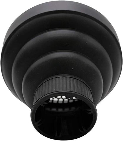 Silicone Diffuser for Phone Hair Dryer with Neck 4.3 – 4.8 cm Retractable Hair Dryer | Dimensions in Description for Compatibility with Your Phone | Colour Selectable (Black)