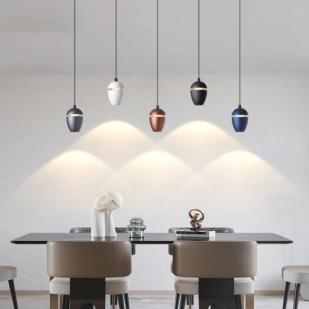 CJLWSLCO Modern Minimalist Bedroom Pendant Light Creative Shape LED Metal Hanging Lamp for Backdrop Living Room Bedside Ambience Chandeliers Showroom Floor Window Cafe Mall Decoration Ceiling Light Fi