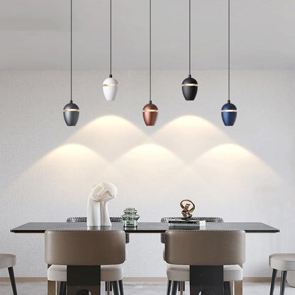 CJLWSLCO Modern Minimalist Bedroom Pendant Light Creative Shape LED Metal Hanging Lamp for Backdrop Living Room Bedside Ambience Chandeliers Showroom Floor Window Cafe Mall Decoration Ceiling Light Fi