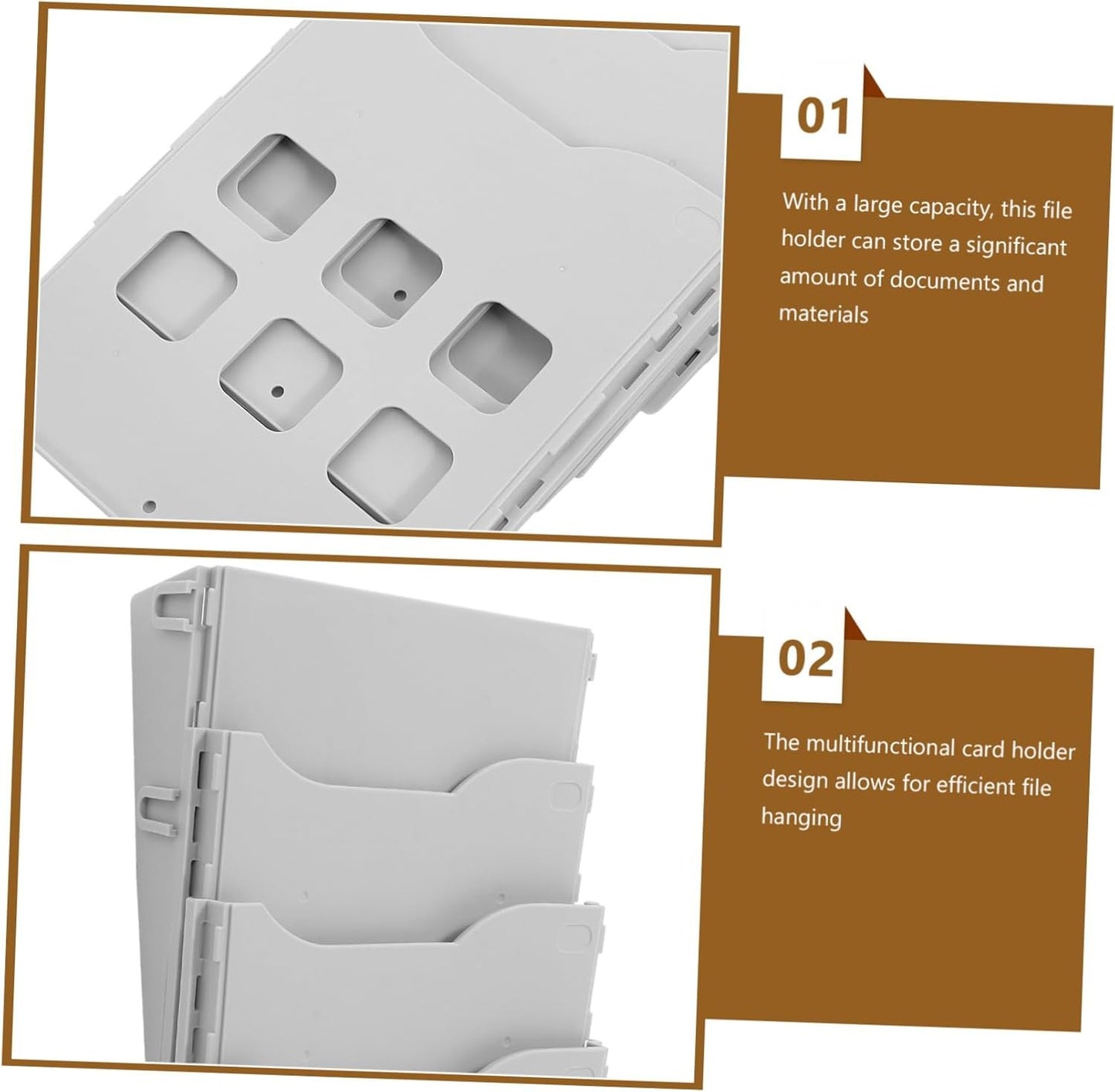 jojofuny Wall Mount Document Holder Multi File Rack for Office Storage Capacity Retractable Design Efficient Organization for Workspace Warehouse Use