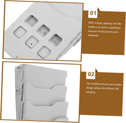 jojofuny Wall Mount Document Holder Multi File Rack for Office Storage Capacity Retractable Design Efficient Organization for Workspace Warehouse Use