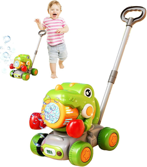 Dinosaur Bubble Lawn Mower, Leakproof Waterproof Bubble Machine, Portable Toy Boys Aged 3+, Convenient for Garden Play, Backyard Fun, and Beach Adventures