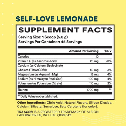Hydration Powder - Cira x Alicia McCarvell's Electrolyte Drink Mix with Himalayan Salt for Dehydration Relief and Recovery - Self Love Lemonade, 45 Servings