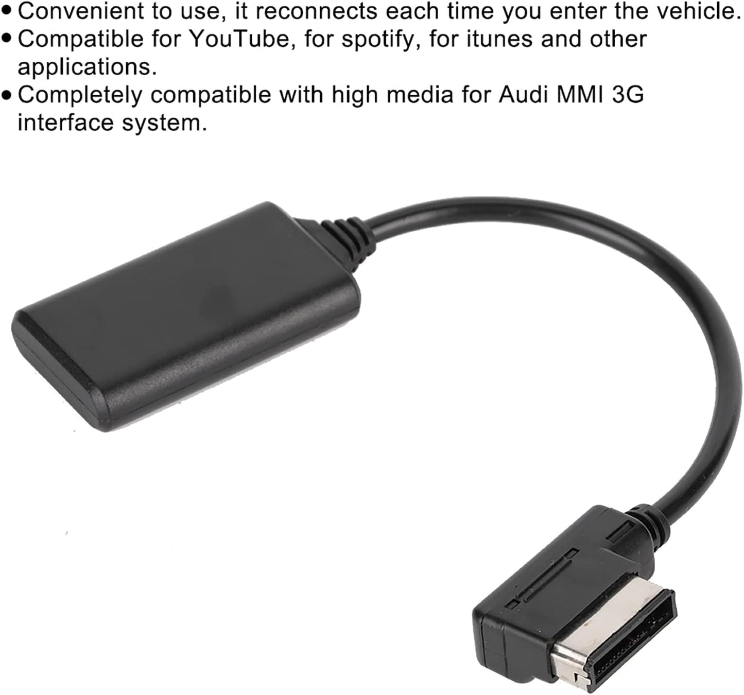 Akozon AMI Cable, Bluetooth 5.0 Aux Audio Cable Adapter Car Music Interface Adapter Suitable for AMI MMI MDI R7 S5 A6L A8L A4L