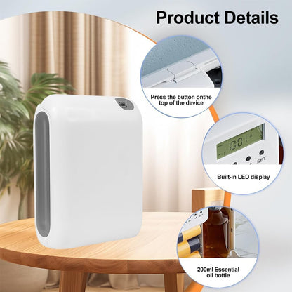 CHAOFLIGHT Smart Scent Air Machine,Air Diffuser with Cold-Air Tech 1500 Sq.Ft Coverage Waterless Essential Oil Diffuser HVAC Diffuser for Essential Oils for Home, Hotel, Office, Spa Room