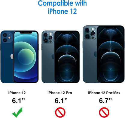 JETech Screen Protector for iPhone 12 6.1-Inch with Camera Lens Protector, Tempered Glass Film, 2-Pack Each