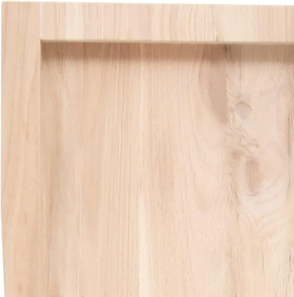 100 x 60 cm Solid Oak Table Top, Raw Wood, Live Edge, Replacement for Kitchen Center Table, Dining, Desk, Countertop - Versatile Furniture per Home & Office