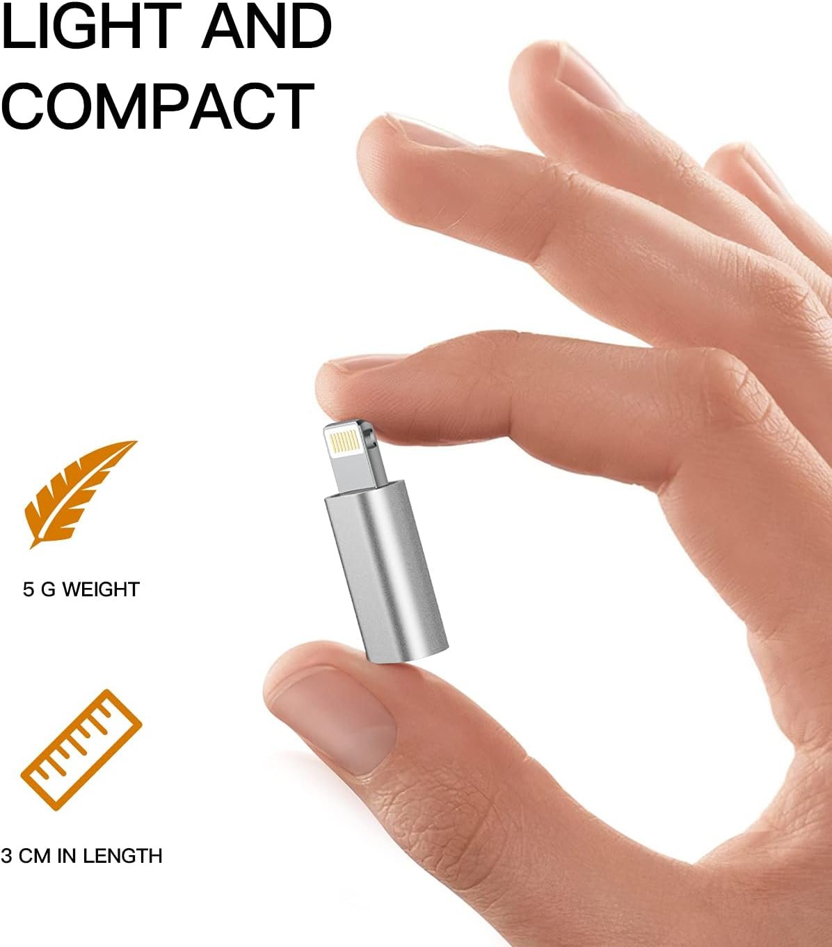 Micro USB Female to Lightning Male Adapter(3pack)Android Charge Cable Port Connector for Apple iPhone 11 12 13 14 Pro Max Mini Xs Se 7 6 X 8 Plus Ipad Charging Cord Data Sync Charger Converter Dongle
