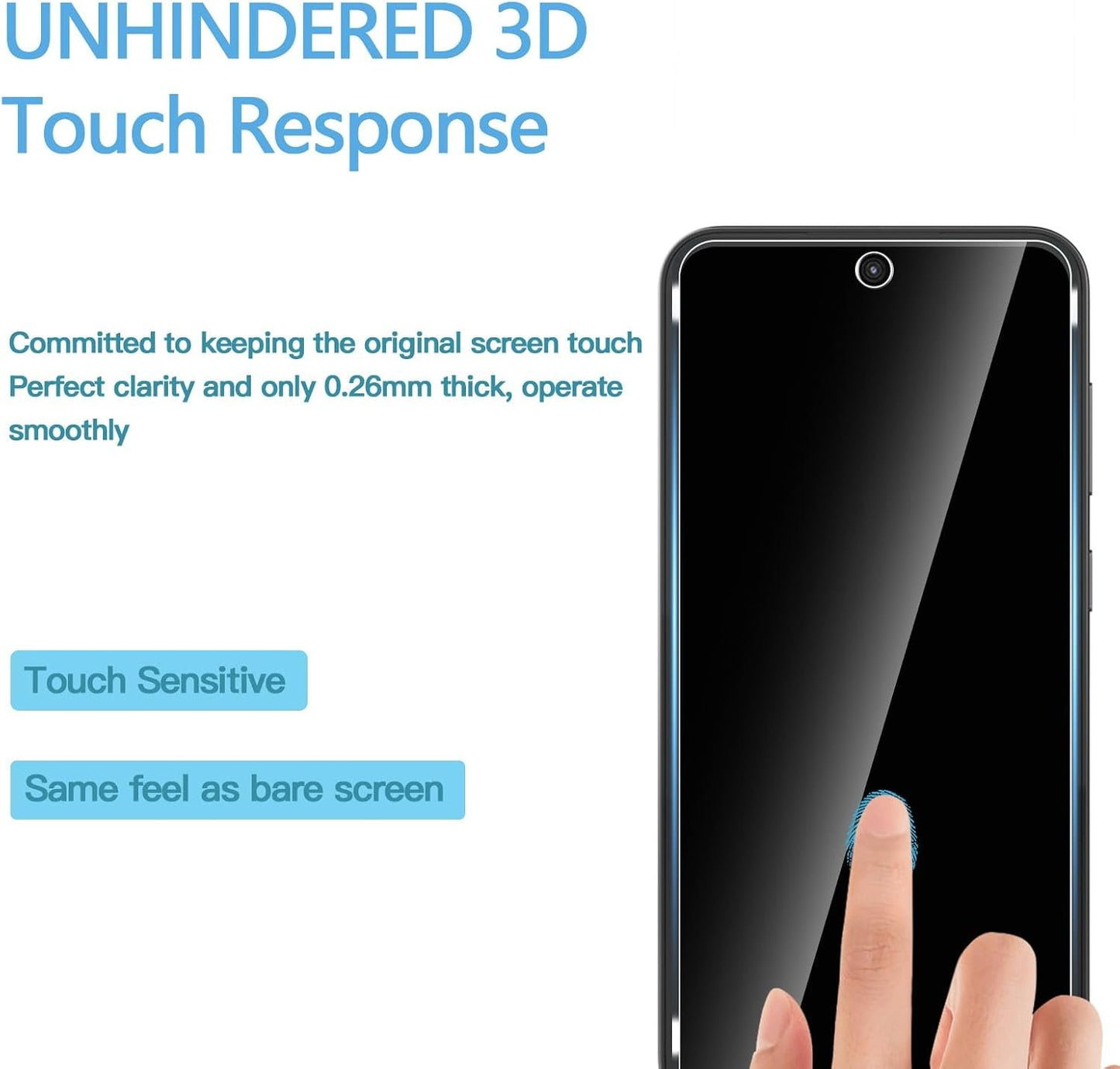 Anoowkoa 3 Pack Designed for Samsung Galaxy A36 5G/Galaxy A56 5G Screen Protector Tempered Glass film.Anti-Breakage.Anti-Scratch No Bubbles 9H Hardness.Easy Installation for Galaxy A36/A56 5G