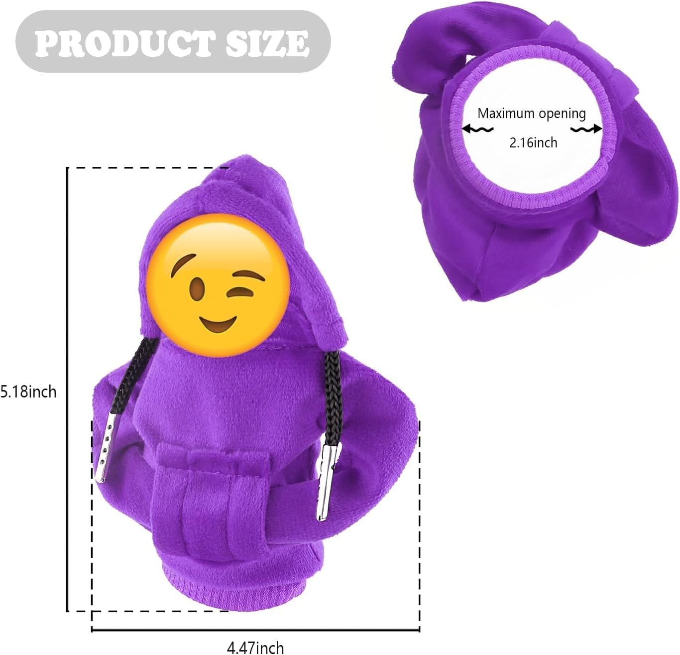 Car Gear Shift Cover,Cute Gear Shift Knob Hoodie for Car Decorations & Protections,All Seasons Universal Car Accessories Interior Shifter Cover Fits Car Truck SUV (Purple)